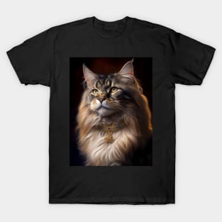 Royal Portrait of a Maine Coon Cat T-Shirt